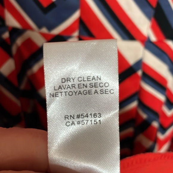 Jessica Simpson size 6 Red, Blue, White, and Black A-line Halter Midi Sundress - Picture 9 of 11